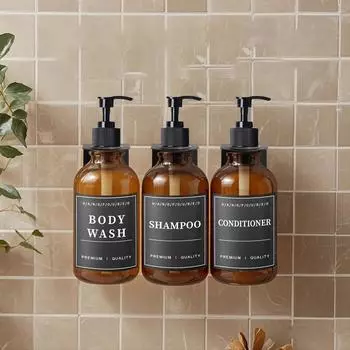 1/2/3 шт./комплект бутылочка для мыла дозатор для жидкого мыла многоразовый пустой шампунь кондиционер гель для тела контейнер с этикеткой и подставкой Type 1