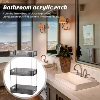 1/2/3 шт. косметический стеллаж для хранения, прозрачный, большой емкости, съемный, многоуровневый, выдерживает большую нагрузку, органайзер для ванной комнаты под раковиной, кухонная кладовая Single Layer