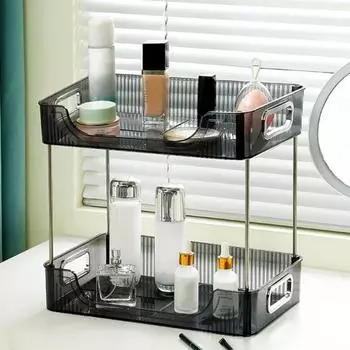 1/2/3 шт. косметический стеллаж для хранения, прозрачный, большой емкости, съемный, многоуровневый, выдерживает большую нагрузку, органайзер для ванной комнаты под раковиной, кухонная кладовая Single Layer