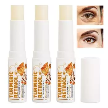 1/2/3 шт. крем-карандаш для кожи вокруг глаз с куркумой для глубокого увлажнения, ретиноловый бальзам для кожи вокруг глаз, увлажняющий питательный крем для кожи вокруг глаз для всех типов кожи 1pc