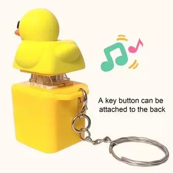 1/2/3 шт. крякающая утка клавиатура брелок-фиджет со звуком и светом снятие стресса дети взрослые пищащая электрическая желтая утка клавиша щелчок сенсорная игрушка 1pc