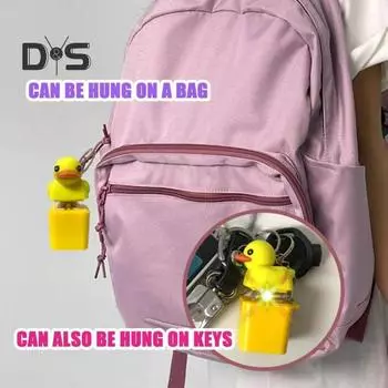 1/2/3 шт. крякающая утка клавиатура брелок-фиджет со звуком и светом снятие стресса дети взрослые пищащая электрическая желтая утка клавиша щелчок сенсорная игрушка 1pc