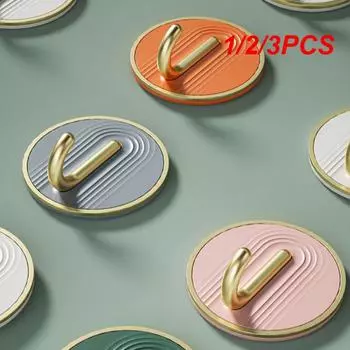 1/2/3 шт. липкий крючок без перфорации, маленький размер, прочный, устойчивый, здоровый материал, неперфорированный липкий крючок, позолоченный крючок