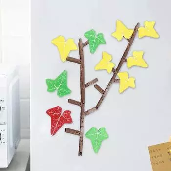 1/2/3 шт. Магнит на холодильник в виде плюща с шарнирными стеблями, 3D-печатные растения в виде листьев плюща, магнит на холодильник для домашнего офиса, кухни, холодильника, шкафчика, украшения 1pc