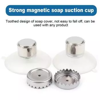 1/2/3 шт. Магнитный держатель для мыла на присоске, простая установка, компактный дизайн, настенное крепление, подвесная перекладина 1pc