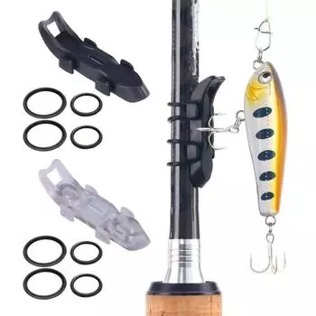 1/2/3 шт. Магнитный держатель крючка для рыболовной приманки с резиновыми кольцами, крючок для приманки без отверстия, автоматический держатель крючка для рыбалки на открытом воздухе 1pc белый