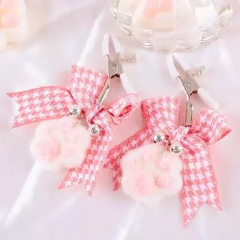 1/2/3 шт. милый кошачий коготь зажим для сосков бант анальная пробка тренировочный корт стимуляция взрослый секс инструмент