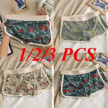 1/2/3 шт. модное мужское нижнее белье с принтом, сексуальное, U-образное, с карманом, мужские боксеры, бесшовное, дышащее, удобное, со средней талией, нижнее белье для мужчин M серый