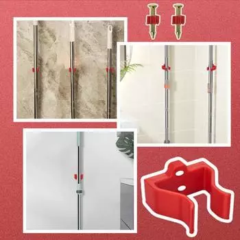 1/2/3 шт. настенные крючки для держателей швабры прочные несущие простые в установке самоклеящиеся стойки для швабры 1pc