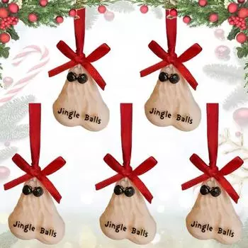 1/2/3 шт. Новинка, звенящие шарики, безделушки, 3D-шарики, рождественские украшения, озорные шутки, яйца, шарики, кляп 1pc