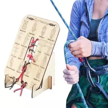 1/2/3 шт. обучающая доска для завязывания узлов, 16 узлов, деревянная доска для начинающих, рифы, квадратные узлы, практическая обучающая доска, подарок любителям активного отдыха 1pc