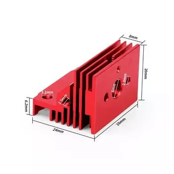 1/2/3 шт. охлаждающий алюминиевый сплав радиатор красный для Creality K1 Hotend цельнометаллический радиатор 3D принтер часть для 3D принтера K1