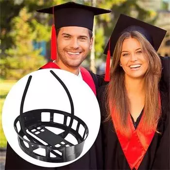 1/2/3 шт., повязка на голову для выпускного, пластиковая многоразовая шапочка, микс, простая сборка, регулируемые точки фиксации, аксессуар для выпускного 1pc