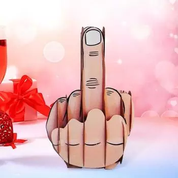 1/2/3 шт. Поздравительная открытка со средним пальцем Что-то особенное Только для тебя 3D Pop Up Открытка 1pc