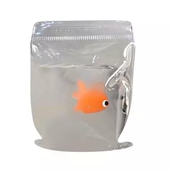 1/2/3 шт. прозрачная сумка для золотых рыбок, сжимаемая игрушка, снятие тревожности, стресса, мини-игрушка для ущипывания золотой рыбки, сенсорная игрушка для детей 1pc