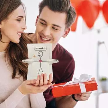 1/2/3 шт. Романтическая поздравительная открытка «Я люблю тебя», всплывающая 3D-открытка на годовщину, открытка-сюрприз для парня и девушки 1pc