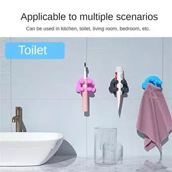 1/2/3 шт. самоклеящиеся вешалки крючок в виде медвежьей лапы крючок для зубной щетки бесплатный дырокол настенные аксессуары для ванной силиконовый крючок