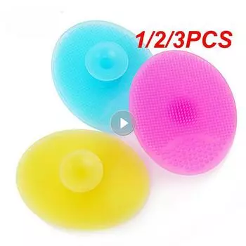 1/2/3 шт. Щетка для очищения лица, аксессуары для душа и ванной комнаты, мини-щетка, мягкое очищающее средство для пор, отшелушивающее средство для умывания лица