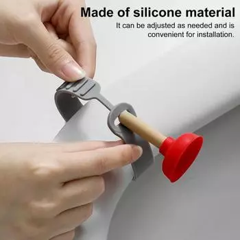 1/2/3 шт. Силиконовая ручка для подъема крышки унитаза, регулируемая телескопическая ручка для ванной комнаты, решение «свободные руки» 1pc серый/красный
