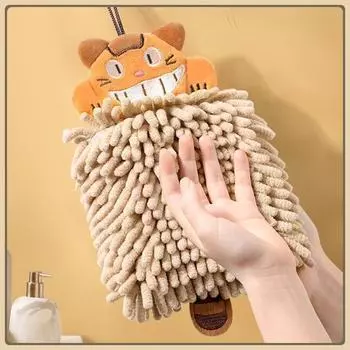 1/2/3 шт. симпатичное полотенце для рук, подвесное, синельное, кухонное, утолщенное, впитывающее, не оставляющее ворса, быстросохнущее, полотенце для ванной, детский носовой платок 1PC красный