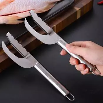 1/2/3 шт., скребок для удаления рыбьей чешуи, резак из нержавеющей стали, подвесной инструмент для рыбы, легкая ножовка для очистки рыбы, скалер для шеф-повара 2pcs