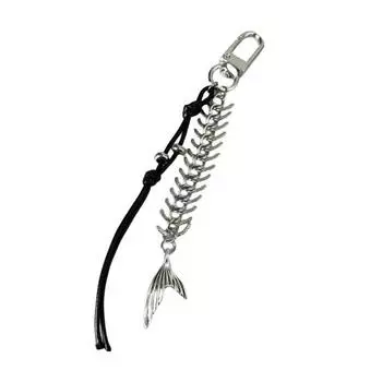 1/2/3 шт. Сплав Рыбья кость Брелок Подвеска Дизайн с черной веревкой Легкий Брелок Рюкзаки Автомобили Органайзер для ключей Аксессуары 1pc
