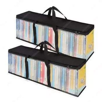 1/2/3 шт. сумки для хранения DVD, портативные большие сумки для хранения комиксов с ручкой-молнией, пыленепроницаемая складная сумка для одежды для игрушек 1PC