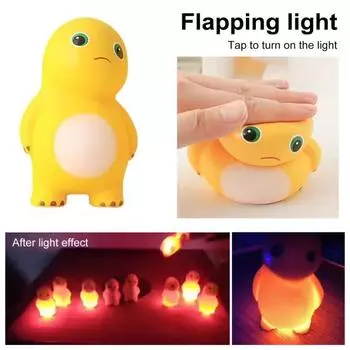 1/2/3 шт. светящийся мультяшный динозавр сжимающая игрушка снятие стресса светящийся динозавр щипок сенсорный 1pc