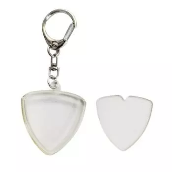 1/2/3 шт. Треугольный брелок Держатель для медиаторов для гитары Прозрачный чехол В форме сердца Портативный Органайзер для медиаторов для гитары Брелок 1pc A