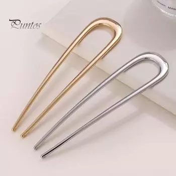 1/2/3 шт. U-образная заколка для волос, легкая, нескользящая, длинная, густая, металлическая, для создания французских волос, для пучка, аксессуары для волос для женщин и девочек A