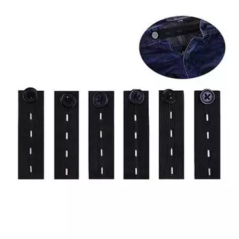 1/2/3 шт. удлинитель брюк, пояс унисекс, узкие брюки, джинсы, юбки, крючки на пуговицах для беременных, принадлежности для шитья своими руками 1PCS чёрный