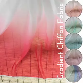 1/2/3M радужная градиентная цветная шифоновая ткань 30D органза тюль ткань для самостоятельного шитья старинный стиль ханьфу платье сценический декор 1M