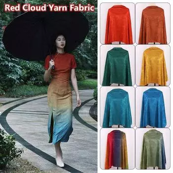 1/2/3M винтажная жаккардовая ткань с пионами, узор в виде цветка лозы, парчовая ткань для самостоятельного шитья, рукоделия, одежды, ханьфу, платье-чонсам 100X150cm