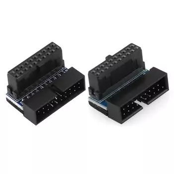 1/2/3 шт. для материнской платы USB3.0 20-контактный удлинитель-адаптер типа C с углом 90 градусов, адаптер питания