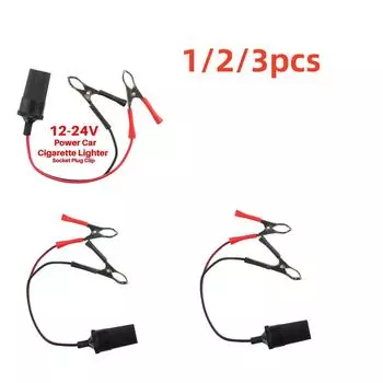 1/2/3pcs 12V Car Battery Terminal Clip-on Cigarette Lighter Clamp Power Socket Adapter Plug Boat Auto Power Adapter Splitter
