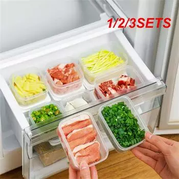 1/2/3SETS Холодильник Консервационная Коробка Без Заусенцев Экономит Беспокойство И Усилия Вкус По-прежнему Свежий Приправа