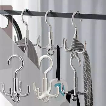 1/2/3шт вращающиеся крючки для вешалок без перфорации органайзер для одежды сумка для хранения одежды пластиковая комбинированная полка с четырьмя лапками