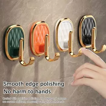 1/2/4/5/10pcs Strong Adhesive Wall Hooks Mounted Door Key Cloth Coat Bathroom Robe Hanger Kitchen Hardware Rack Shelf Bag Hook