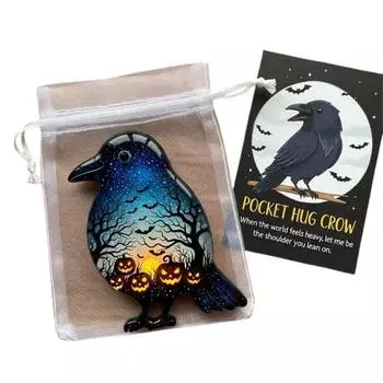 1/2/4/5Pcs Pocket Hug Ghost with Positive Card Emotional Support Ghost Token Mini Halloween Cartoon Ghost Statue Inspirational Gift F