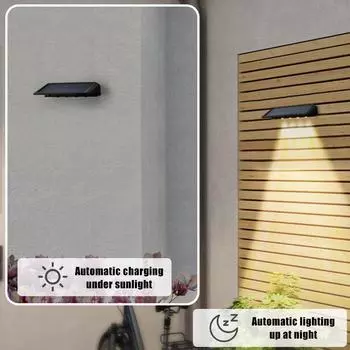 1/2/4/6/8 Pcs Solar Outdoor Wall Light IP44 Waterproof LED Garden Decoration Illumination for Courtyard Fence and Exterior Wall 1pcs