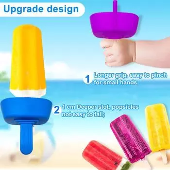 1/2/4/6/8 шт. держатель для мороженого на двойной стойке без BPA можно мыть в посудомоечной машине беспроблемные держатели для мороженого для детей со встроенной трубочкой экологичные многоразовые 4