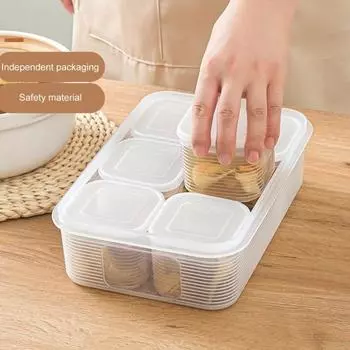 1/2/4/6 шт. кухонный ящик для хранения Coup со шкалой прозрачный герметичный замок герметичный контейнер для хранения морозильника для супа 1pc