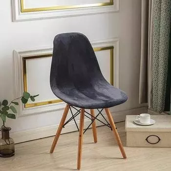 1/2/4/6 шт. бархатный чехол на стул, эластичный мягкий чехол для обеденного стула, домашний декор, чехол на сиденье для домашнего бара, вечеринки, банкета, свадьбы 1 Piece chair cover