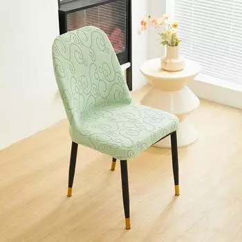 1/2/4/6 шт. чехлов на стулья из жаккарда в скандинавском стиле, чехлы на стулья для обедов с изогнутой спинкой, эластичные чехлы для сидений для банкета, свадьбы 1Pc