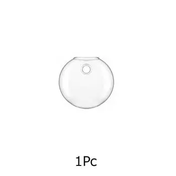 1/2/4/6 шт. Плоская стеклянная ваза, прозрачная настенная ваза, настенный стеклянный террариум, кашпо 1pc