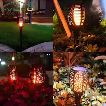 1/2/4/8Pcs Solar Flame Lights Torch Flickering Light Waterproof Garden Decoration Outdoor Lawn Led Path Yard Patio Floor Lamp