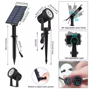 1/2/4 лампы RGB Солнечный светодиодный светильник Уличный солнечный прожектор Солнечный садовый светильник Уличный газонный светильник IP65 Фестиваль Декоративные огни
