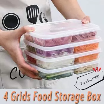 1/2/4 шт. 4 сетки, ящик для хранения фруктов и еды, портативный отсек, органайзеры для холодильника, морозильной камеры, контейнер для мяса, лука и имбиря