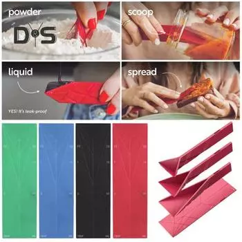 1/2/4 шт 7.5/15/30 мл 3-в-1 плоская мерная ложка портативная многофункциональная складная мерная ложка для сухих жидких ингредиентов кухонные гаджеты S 1pc красный