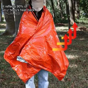 1/2/4 шт. аварийный спальный мешок водонепроницаемый ПЭ портативное термоодеяло легкий открытый кемпинговый походный походный мешок для взрослых 4pcs армия зеленый